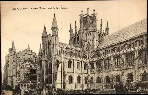 Ak Ely East of England, Cathedral Lantern Tower and Lady Chapel