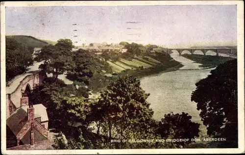 Ak Aberdeen Schottland, Brig o' Balgownie and Bridge of Don