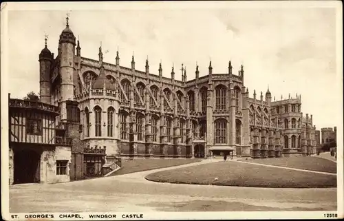 Ak Windsor Berkshire England, Windsor Castle, St. George's Chapel