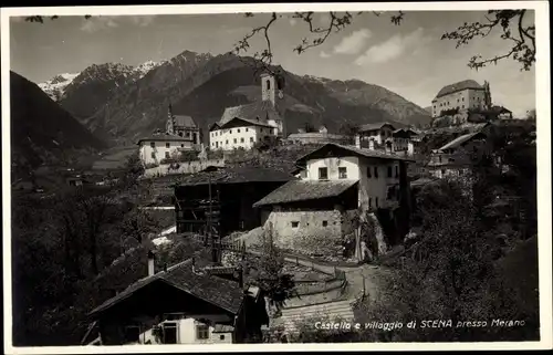 Ak Schenna Scena Südtirol, Castello e villaggio