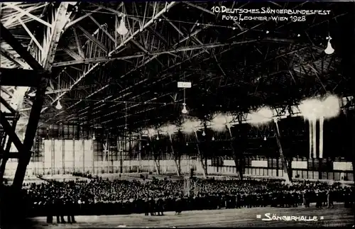 Ak Wien 2. Leopoldstadt, 10. Deutsches Sängerbundesfest 1928, Sängerhalle