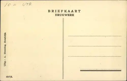 Ak Den Dolder Utrecht Niederlande, Doldersche Weg, Bahnübergang