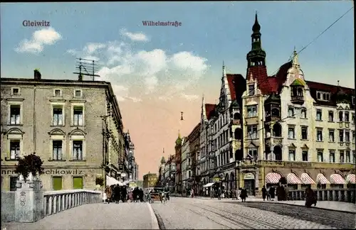 Ak Gliwice Gleiwitz Oberschlesien, Wilhelmstraße