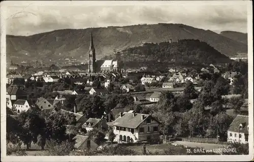 Ak Graz Steiermark, Stadtpanorama vom Lustbühel