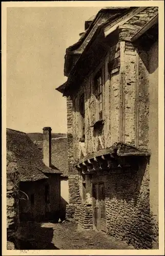 Ak Conques Aveyron, Une vieille Maison a Fumouse