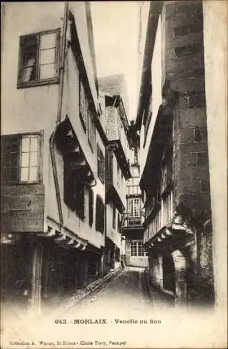 Ak Morlaix Finistère, Venelle au Son