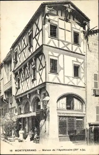 Ak Montferrand Gironde, Maison de l'Apothicaire