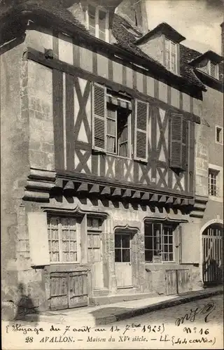 Ak Avallon Yonne, Maison du XV siecle