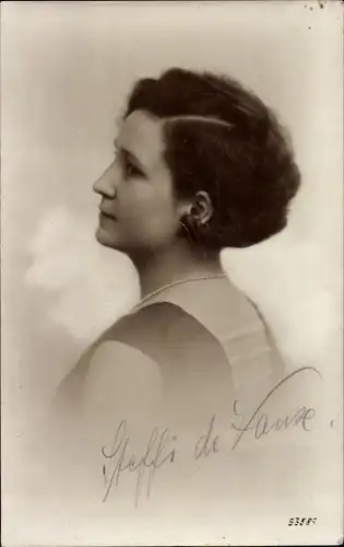Ak Schauspielerin ? Steffi de Vaux ?, Portrait, Autogramm