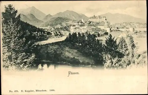 Ak Füssen im Ostallgäu, Panorama