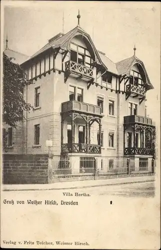 Ak Dresden Weißer Hirsch, Villa Hertha