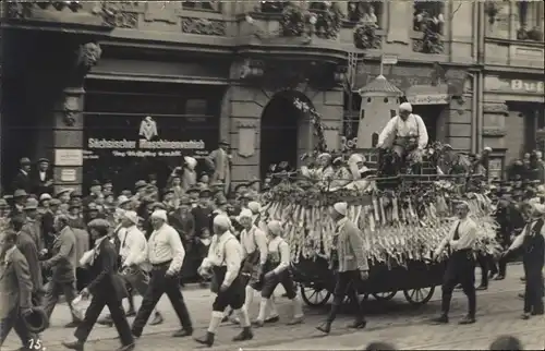 Foto Ak Dresden, Sängerfest 1925, Festzug, Die Deutsche Mühle