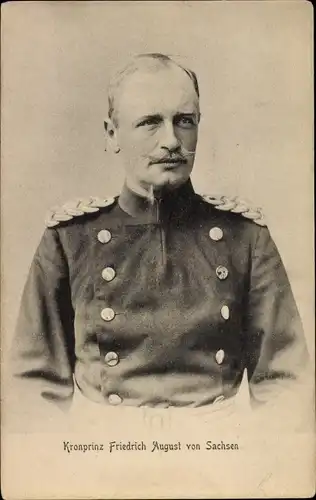 Ak Kronprinz Friedrich August von Sachsen