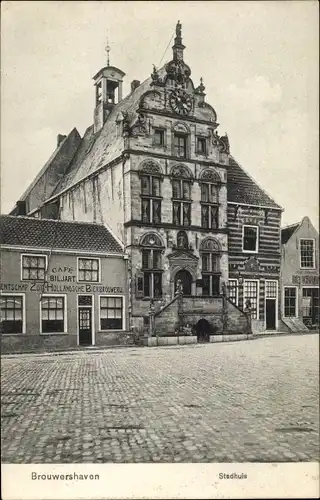 Ak Brouwershaven Zeeland, Stadhuis