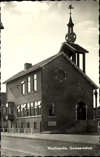 Ak Westkapelle Walcheren Zeeland, Gemeentehuis