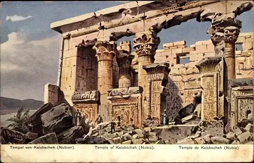 Künstler Ak Perlberg, F., Nubien Ägypten, Temple de Kalabscheh