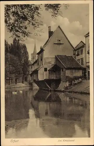 Ak Erfurt in Thüringen, am Kreuzsand