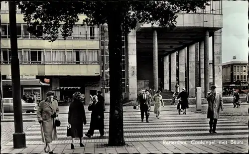 Ak Rotterdam Südholland Niederlande, Coolsingel met Beurs