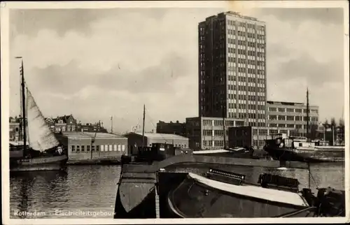 Ak Rotterdam Südholland Niederlande, Electriciteitsgebouw