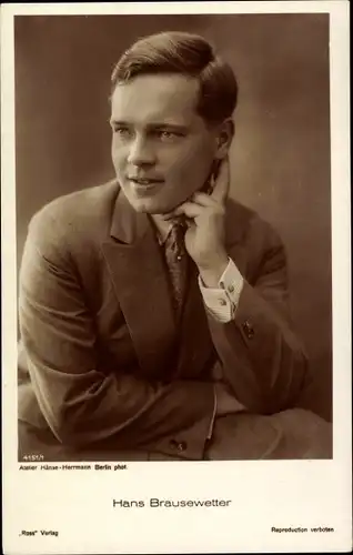 Ak Schauspieler Hans Brausewetter, Portrait