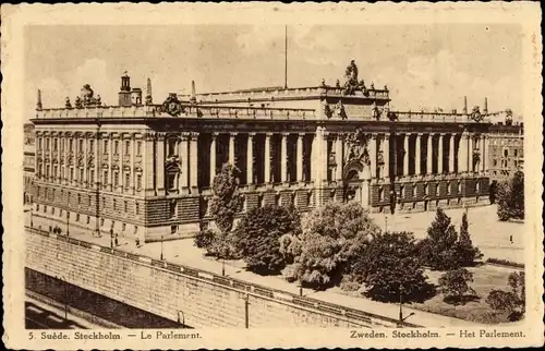 Ak Stockholm Schweden, Le Parlement