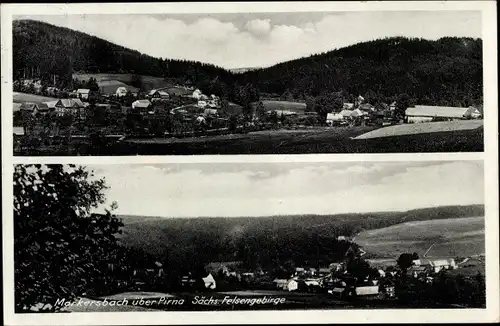 Ak Markersbach Bad Gottleuba in Sachsen, Panorama, Gasthaus zur Linde