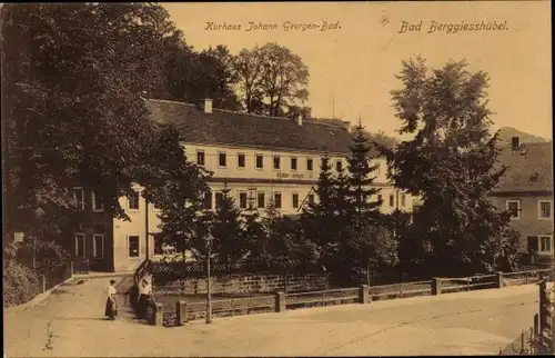 Ak Berggießhübel in Sachsen, Kurhaus Johann Georgen Bad