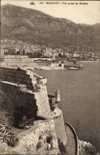 Ak Monaco, Vue prise du Rocher