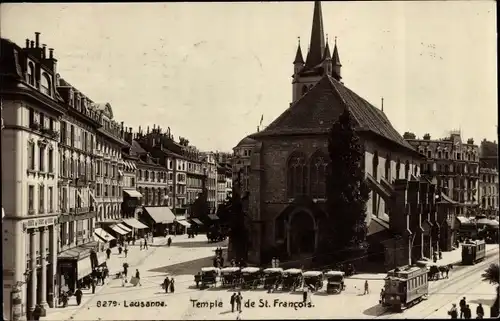 Ak Lausanne Kanton Waadt, Temple de St. Francois