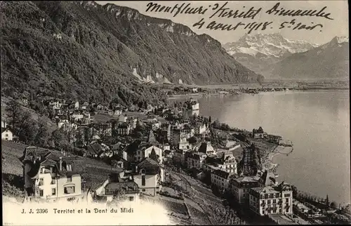 Ak Territet Montreux Kt. Waadt et le Dent du Midi