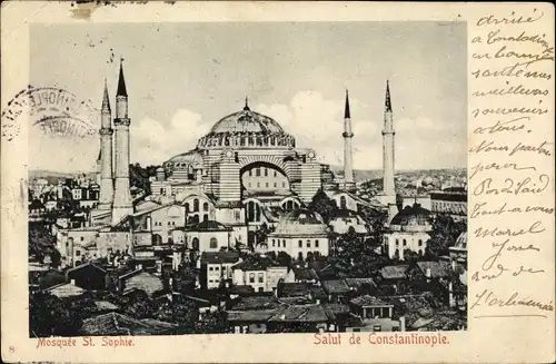 Ak Konstantinopel Istanbul Türkei, Mosquée St. Sophie