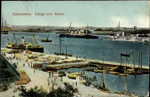 Ak København Kopenhagen Dänemark, Udsigt over Reden