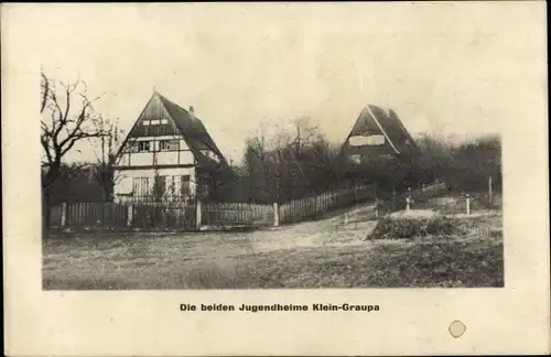 Ak Klein Graupa Pirna in Sachsen, Die beiden Jugendheime