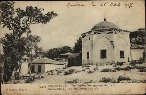 Ak Saloniki Thessaloniki Griechenland, Une Eglise Grecque ancienne