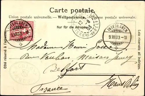 Ak Thun Kanton Bern Schweiz, Schloss