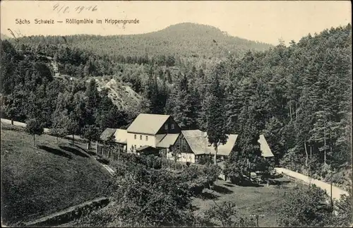 Ak Krippen Bad Schandau in Sachsen, Rölligmühle