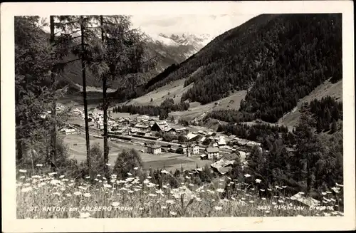 Ak St. Anton am Arlberg Tirol, Totalansicht des Ortes