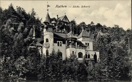 Ak Rathen an der Elbe Sächsische Schweiz, Sächs. Gemeinschafts-Diakonissenhaus "Zion"