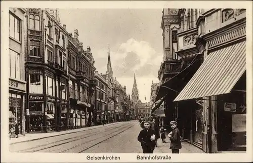 Ak Gelsenkirchen im Ruhrgebiet, Bahnhofstraße