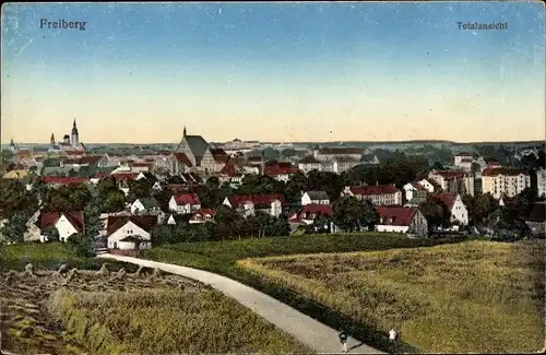 Ak Freiberg in Sachsen, Totalansicht