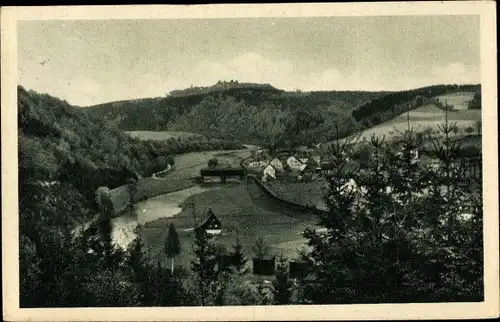 Ak Hennersdorf Augustusburg im Erzgebirge, Panorama