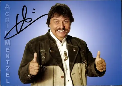 Ak Sänger Achim Mentzel, persönliche Geburtstags CD, Autogramm