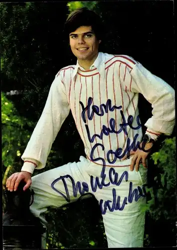 Ak Sänger Thomas Fuchsberger, Portrait, Autogramm