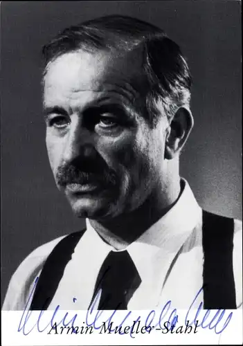 Ak Schauspieler Armin Mueller-Stahl, Portrait, Autogramm