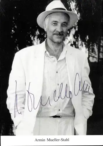 Ak Schauspieler Armin Mueller-Stahl, Portrait, Autogramm