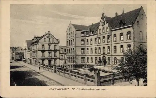 Ak Duisburg Meiderich, Das St. Elisabethen Krankenhaus, Außenansicht