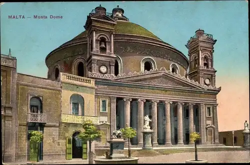 Ak Malta, Musta Dome, Domansicht von außen, Eingang
