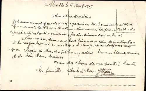 Ak Malta, Fleet in the Harbour, Dampfer