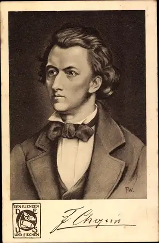 Künstler Ak Komponist Frédéric Chopin, Portrait