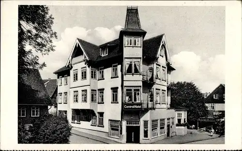 Ak Hahnenklee Bockswiese Goslar im Harz, Central Hotel